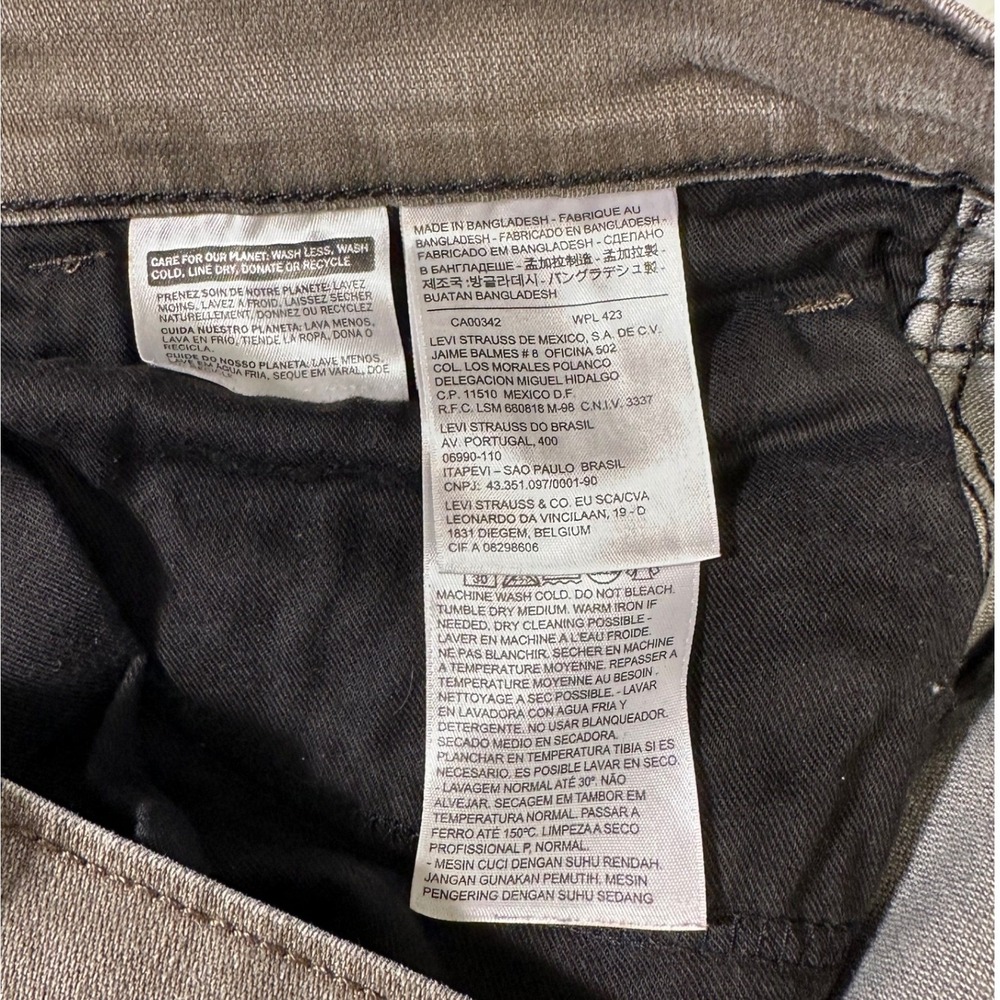 Levis 511 Slim Fit Mens Jeans Brown Gray 36x36 Cotton Blend Stretch Denim - Picture 6 of 8